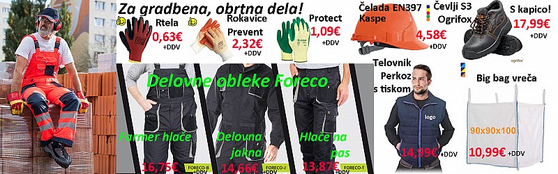 Zaščitna oprema za gradbena, obrtna dela!