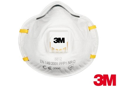 Zaščitna maska 3M P1 8812 z ventilom 1/10