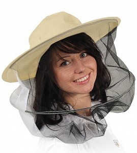 Čebelarski klobuk z mrežo in žico