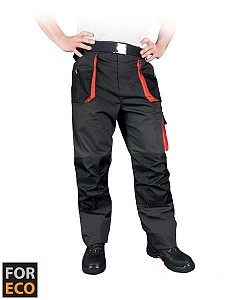 Delovne hlače na pas Foreco sive/oranžne/črne