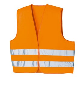 Odsevni brezrokavnik oranžne barve