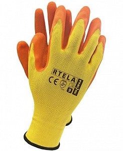 Zaščitne rokavice Rtela rumene/oranžne barve