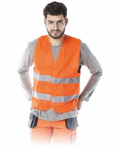 Odsevni brezrokavnik oranžne barve
