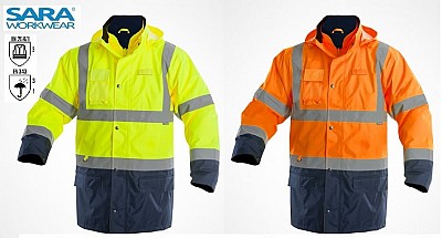 Zimska vodoodporna odsevna jakna DROGOWIEC WINTER SARA