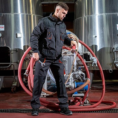 Delovne hlače STENSO KASTOR sivo-črne