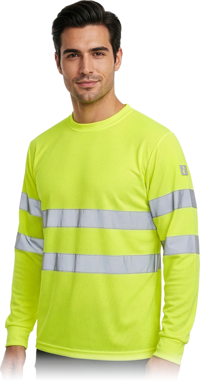 Odsevna T-shirt majica TS Fluo dolgi rokav