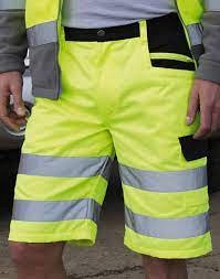 Odsevne kratke delovne hlače Stretch Result oranžne barve