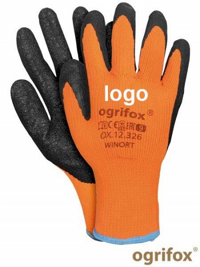 Zaščitne zimske rokvice poliester/lateks Ogrifox s tiskom logotipa