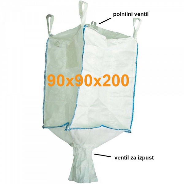 Big Bag Jumbo vreča polnilno krilo in krilo za spust 90x90x200 cm
