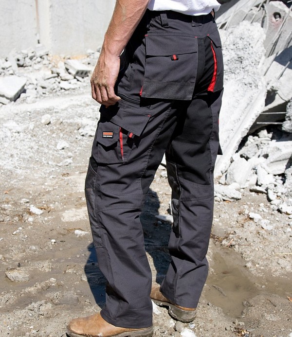 Delovne hlače Work Guard Technical Result sive/črne/rdeče