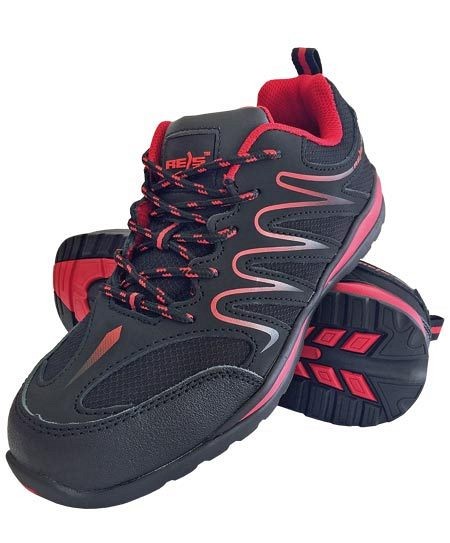 Delovni čevlji Ecuador črne/rdeče barve OB