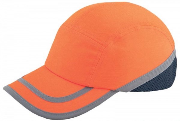 Odsevna zaščitna kapa Baseball EN 812 oranžna