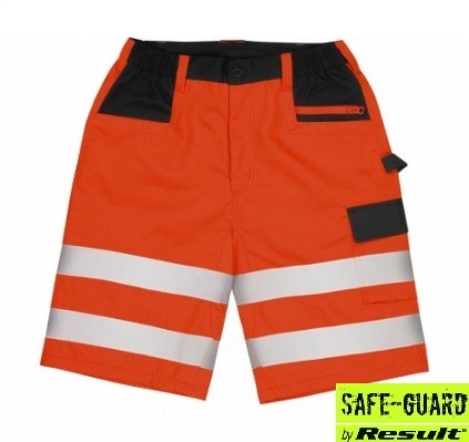 Odsevne kratke delovne hlače Stretch Result oranžne barve