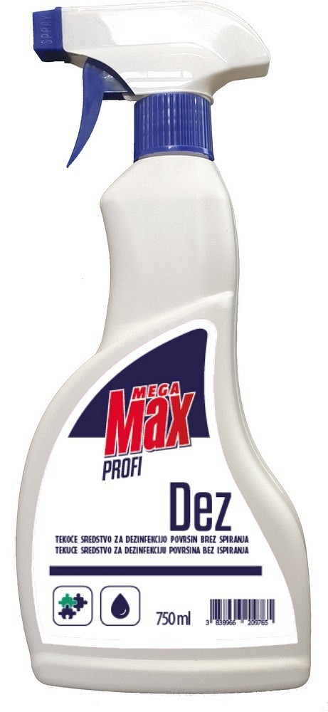 Sredstvo za razkuževanje površin Megamax Profi Dez s pršilko 750 ml
