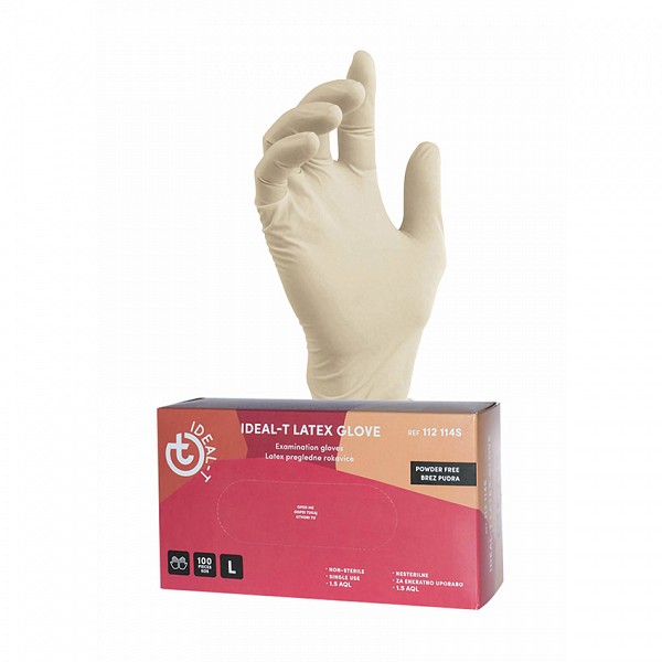 Zaščitne rokavice latex brez pudra Ideal 100/1