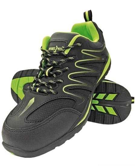 Delovni čevlji Ecuador črne/zelene barve OB